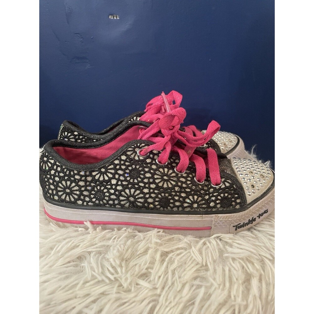 Sketchers Twinkle Toe Light Up Trainers Shoes  Girls Size 3